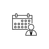 Kalender, Zeitplan, Arbeitskraftikone auf weißem Hintergrund Kann für Netz, Logo, mobiler App, UI, UX verwendet werden vektor abbildung Kalender, Zeitplan, Arbeitskraftikone auf weißem Hintergrund Kann für Netz, Logo, mobiler App, UI, UX verwendet werden vektor abbildung
