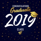 Kaligrafia Kończy studia klasę 2019 wektorowych ilustracji royalty ilustracja Kaligrafia Kończy studia klasę 2019 wektorowych ilustracji royalty ilustracja