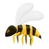 Kalm wesppictogram, beeldverhaalstijl vector illustratie Kalm wesppictogram, beeldverhaalstijl vector illustratie