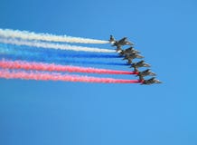 Kampfflugzeuge auf der Luftparade Stockbild Kampfflugzeuge auf der Luftparade Stockbild