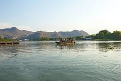 Pier across the Mae Klong river in thailand stock photo Pier across the Mae Klong river in thailand stock photo