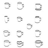 Cup icon set. cup icon vector illustration Cup icon set. cup icon vector illustration