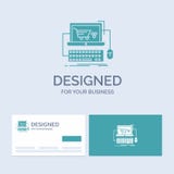 Kar, online, winkel, opslag, spelzaken Logo Glyph Icon Symbol voor uw zaken Turkooise Visitekaartjes met Merkembleem royalty-vrije illustratie Kar, online, winkel, opslag, spelzaken Logo Glyph Icon Symbol voor uw zaken Turkooise Visitekaartjes met Merkembleem royalty-vrije illustratie