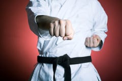 Karate training, sport and fitness in gym royalty free stock photography Karate training, sport and fitness in gym royalty free stock photography