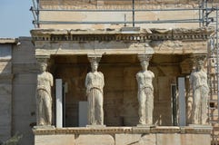Kariatides center view stock photography Kariatides center view stock photography
