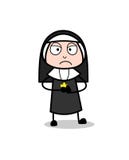Karikatur-verärgerte Nonne Character Vector lizenzfreie abbildung Karikatur-verärgerte Nonne Character Vector lizenzfreie abbildung