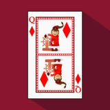 Karten-neues Jahr ` s Poker lizenzfreie abbildung Karten-neues Jahr ` s Poker lizenzfreie abbildung
