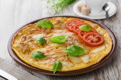 Kartoflany omelette zdjęcia stock Kartoflany omelette zdjęcia stock