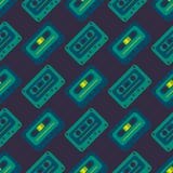 Kaset taśm diagonalny bezszwowy wzór ilustracja wektor Kaset taśm diagonalny bezszwowy wzór ilustracja wektor