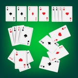 Kasinopoker Cards vektorn Klassikern som spelar dobbleri, Cards den realistiska illustrationen vektor illustrationer Kasinopoker Cards vektorn Klassikern som spelar dobbleri, Cards den realistiska illustrationen vektor illustrationer
