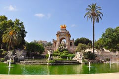 Kaskadowa fontanna w Ciutadella parku, Barcelona, Hiszpania fotografia royalty free Kaskadowa fontanna w Ciutadella parku, Barcelona, Hiszpania fotografia royalty free
