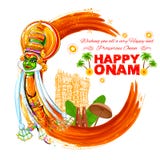 Kathakali tancerza twarz na grungy tle dla Szczęśliwego Onam ilustracja wektor Kathakali tancerza twarz na grungy tle dla Szczęśliwego Onam ilustracja wektor