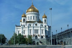 Kathedraal van Christus de Redder in Moskou, Rusland royalty-vrije stock fotografie Kathedraal van Christus de Redder in Moskou, Rusland royalty-vrije stock fotografie