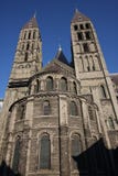 Kathedraal van Onze Dame in Tournai, België stock foto Kathedraal van Onze Dame in Tournai, België stock foto