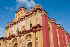 Kathedrale von San Cristobal de Las Casas, Chiapas, Mexiko stockfotografie Kathedrale von San Cristobal de Las Casas, Chiapas, Mexiko stockfotografie