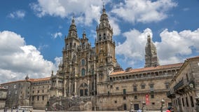Kathedrale von Santiago de Compostela, Spanien stockfotografie Kathedrale von Santiago de Compostela, Spanien stockfotografie