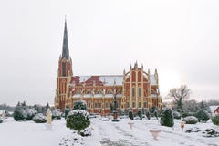 Katholieke Kerk in Gervyaty stock afbeeldingen Katholieke Kerk in Gervyaty stock afbeeldingen