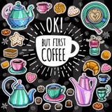 Kawowy modny wektoru set royalty ilustracja Kawowy modny wektoru set royalty ilustracja