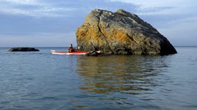 Kayak fahren - georgische Bucht Ontario Lizenzfreies Stockbild Kayak fahren - georgische Bucht Ontario Lizenzfreies Stockbild