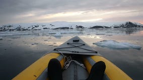 Kayaking Deception Island, Antarctica