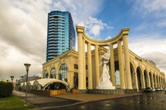 kazakhstan astana Konditionslott på avenyn Turan arkivfoto kazakhstan astana Konditionslott på avenyn Turan arkivfoto