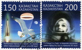 KAZAKHSTAN - 2013: devoted 50th anniversary of spaceflight of the first spacewoman from Baikonur spaceport