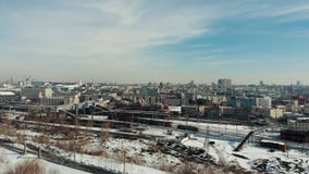 kazan Ρωσία 16-03-2019: Πανοραμική άποψη του κέντρου Kazan χειμώνας εποχής τοπίων ωρών απόθεμα βίντεο kazan Ρωσία 16-03-2019: Πανοραμική άποψη του κέντρου Kazan χειμώνας εποχής τοπίων ωρών απόθεμα βίντεο