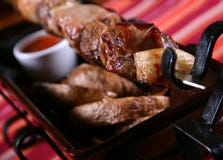 Kebab e batata imagens de stock royalty free