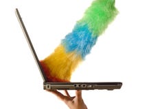 Keep Clean Your Laptop Royalty Free Stock Photography