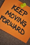 Keep Moving Forward Note on Pinboard