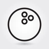 Kegelen vectorpictogram, het pictogram van de kegelenbal, het symbool van de sportenbal Modern, eenvoudig overzicht, overzichtsve vector illustratie Kegelen vectorpictogram, het pictogram van de kegelenbal, het symbool van de sportenbal Modern, eenvoudig overzicht, overzichtsve vector illustratie