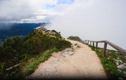 Kehlsteinhaus, the Eagle Nest, atop the summit of the Kehlstein, a rocky outcrop that rises above the Obersalzberg near the town Stock Photos Kehlsteinhaus, the Eagle Nest, atop the summit of the Kehlstein, a rocky outcrop that rises above the Obersalzberg near the town Stock Photos