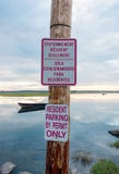 Kein Parken-Zeichen Im Wasser! stockfotografie Kein Parken-Zeichen Im Wasser! stockfotografie