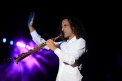 Kenny G's expertise in playing a wind instrument amazed the audience at the Prambanan Jazz International Music Festival