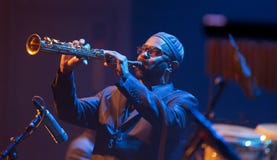 Kenny Garrett realiza vivo en 28va cuarta April Jazz Imagen de archivo libre de regalías Kenny Garrett realiza vivo en 28va cuarta April Jazz Imagen de archivo libre de regalías