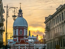 Kerk van St Panteleimon de Genezer, Heilige Petersburg, Rusland stock foto Kerk van St Panteleimon de Genezer, Heilige Petersburg, Rusland stock foto