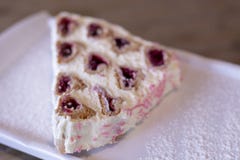 Kersencake met verse kersenvruchten royalty-vrije stock afbeelding Kersencake met verse kersenvruchten royalty-vrije stock afbeelding