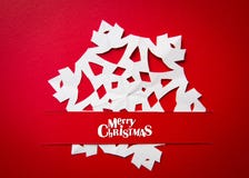 Kerstkaart met de decoratie van origamiKerstmis. royalty-vrije stock fotografie Kerstkaart met de decoratie van origamiKerstmis. royalty-vrije stock fotografie