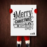 Kerstman Klaus, hemel, vorst, zak De kerstman houdt een affiche met vakantiegroeten vector illustratie Kerstman Klaus, hemel, vorst, zak De kerstman houdt een affiche met vakantiegroeten vector illustratie