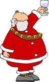 Kerstman met een glas wijn royalty-vrije illustratie Kerstman met een glas wijn royalty-vrije illustratie