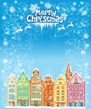 Kerstmis en Nieuwjaarvakantiekaart stock illustratie Kerstmis en Nieuwjaarvakantiekaart stock illustratie