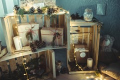 Kerstmis met de hand gemaakt decor royalty-vrije stock fotografie Kerstmis met de hand gemaakt decor royalty-vrije stock fotografie