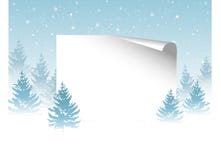 Kerstmisachtergrond met document en een sneeuwvlok, boom royalty-vrije illustratie Kerstmisachtergrond met document en een sneeuwvlok, boom royalty-vrije illustratie