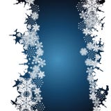 Kerstmisgrens, de achtergrond van het sneeuwvlokontwerp royalty-vrije illustratie Kerstmisgrens, de achtergrond van het sneeuwvlokontwerp royalty-vrije illustratie
