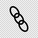 Ketting, kettingsverbindingen Het pictogram van toestellen vector illustratie Ketting, kettingsverbindingen Het pictogram van toestellen vector illustratie
