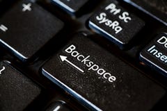 Juego de la Oca.  Key-backspace-keyboard-detail-macro-view-used-35508820