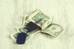 Key on money stock photography Key on money stock photography