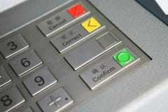 Keyboard In Atm Stock Photos