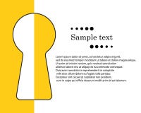 Keyhole with space for text. The concept of secret, private information, private access login with password key. Vector. royalty free illustration Keyhole with space for text. The concept of secret, private information, private access login with password key. Vector. royalty free illustration