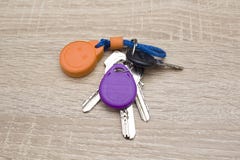 Keys And A Rfid Tag Stock Photography
